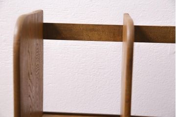 レトロ雑貨　昭和中期　素朴な味わいの引き出し付きブックスタンド(本立て、小物収納)(R-044749)