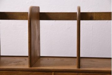 レトロ雑貨　昭和中期　素朴な味わいの引き出し付きブックスタンド(本立て、小物収納)(R-044749)