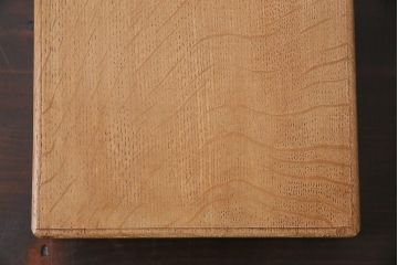 アンティーク雑貨　昭和中期　ナラ材製のシンプルな文箱(木箱、収納箱、小物収納)(R-044751)