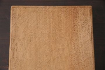 アンティーク雑貨　昭和中期　ナラ材製のシンプルな文箱(木箱、収納箱、小物収納)(R-044751)