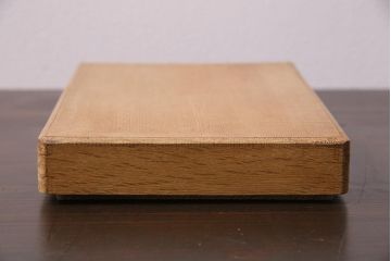 アンティーク雑貨　昭和中期　ナラ材製のシンプルな文箱(木箱、収納箱、小物収納)(R-044751)