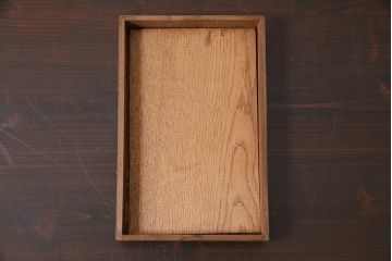 アンティーク雑貨　昭和中期　ナラ材製のレトロな文箱(木箱、収納箱、小物収納)(R-044752)