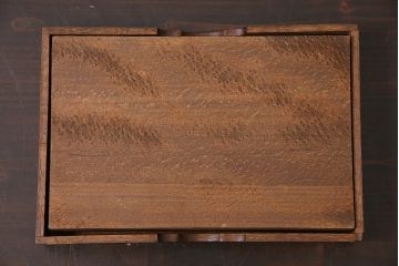 アンティーク雑貨　昭和中期　ナラ材製のレトロな文箱(木箱、収納箱、小物収納)(R-044752)