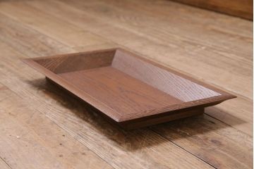 アンティーク雑貨　指物工芸　桑香盆(煎茶盆、四方盆、香盆、香道具)(R-044754)