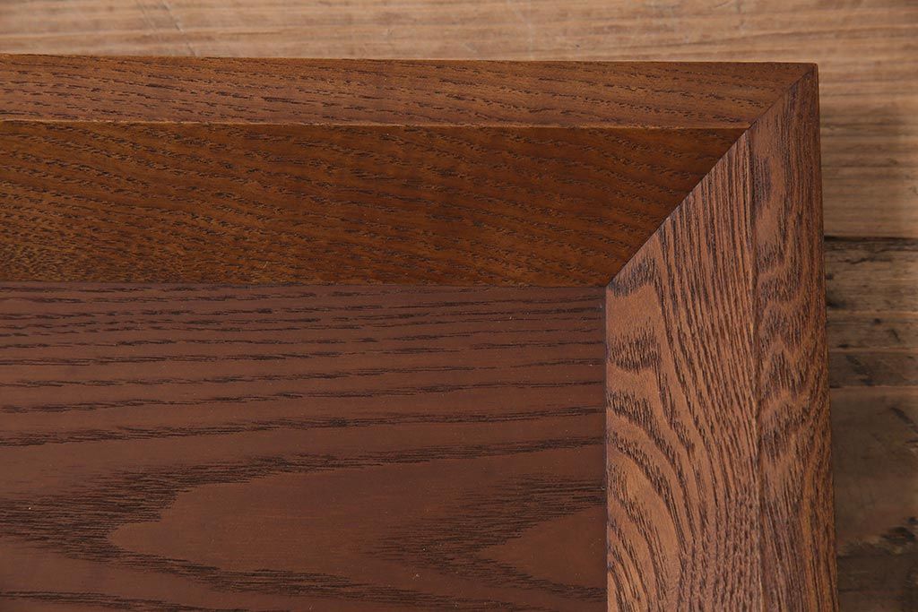 アンティーク雑貨　指物工芸　桑香盆(煎茶盆、四方盆、香盆、香道具)(R-044754)