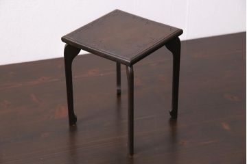 和製アンティーク　大正期　大正ロマン　珍しいデザインの小さな花台(飾り台)(R-044757)