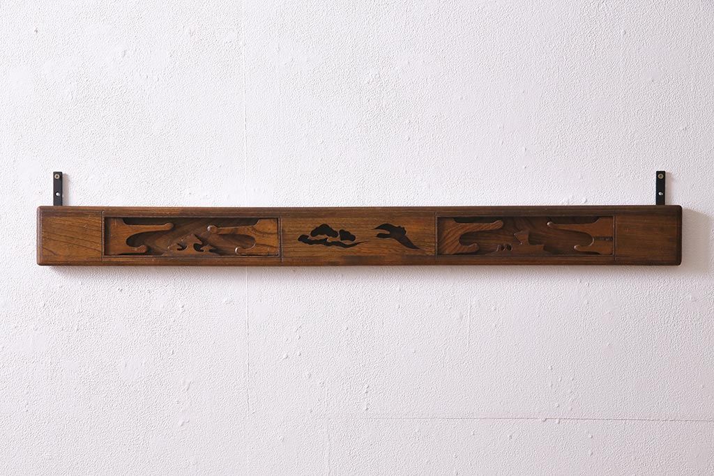 アンティーク雑貨　栓材　和空間にぴったりな透かし入りの帽子掛け(壁付け)(R-044758)