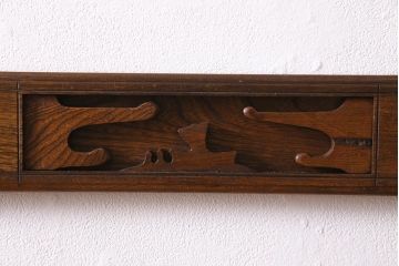 アンティーク雑貨　栓材　和空間にぴったりな透かし入りの帽子掛け(壁付け)(R-044758)