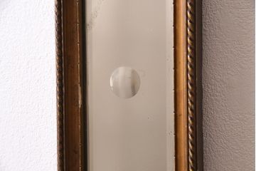 アンティーク雑貨　和製アンティーク　カッティングミラー(ウォールミラー、壁掛け鏡)(R-044760)