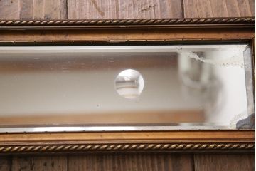 アンティーク雑貨　和製アンティーク　カッティングミラー(ウォールミラー、壁掛け鏡)(R-044760)