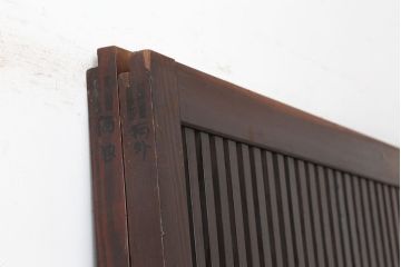 アンティーク建具　和製アンティーク　大正昭和初期　幅広　存在感抜群の格子戸2枚セット　(R-044764)