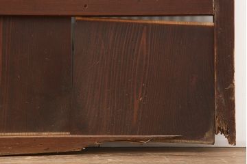 アンティーク建具　和製アンティーク　大正昭和初期　幅広　存在感抜群の格子戸2枚セット　(R-044764)