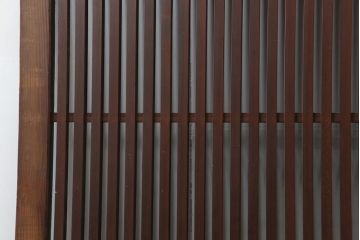 アンティーク建具　和製アンティーク　大正昭和初期　幅広　存在感抜群の格子戸2枚セット(引き戸、建具)(R-044764)