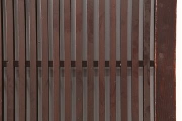アンティーク建具　和製アンティーク　大正昭和初期　幅広　存在感抜群の格子戸2枚セット(引き戸、建具)(R-044764)