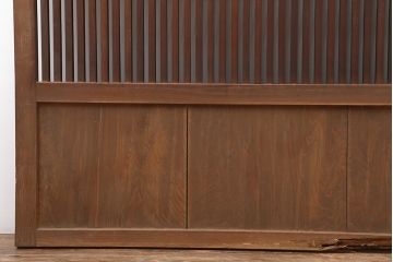 アンティーク建具　和製アンティーク　大正昭和初期　幅広　存在感抜群の格子戸2枚セット(引き戸、建具)(R-044764)