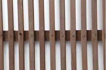 アンティーク家具　古民家スタイルにおすすめな格子戸2枚セット(ガラス帯戸、引き戸、建具)(R-044765)