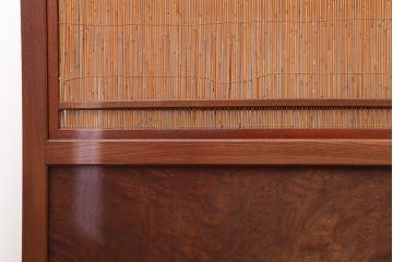 アンティーク家具　激レア　新潟産　漆塗り　玉杢　総ケヤキ材製の高級な板戸4枚セット(帯戸、引き戸、葦戸、建具)(R-044766)