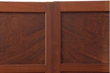 アンティーク家具　激レア　新潟産　漆塗り　玉杢　総ケヤキ材製の高級な板戸4枚セット(帯戸、引き戸、葦戸、建具)(R-044766)