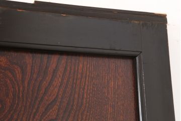 アンティーク建具 　激レア　明治大正期　新潟産　漆塗り　玉杢　組子入り板戸4枚セット(帯戸、障子戸、建具、引き戸)(R-044767)