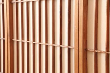 ヴィンテージ建具 　昭和中期　和レトロな雰囲気漂う障子戸4枚セット　(R-044768)