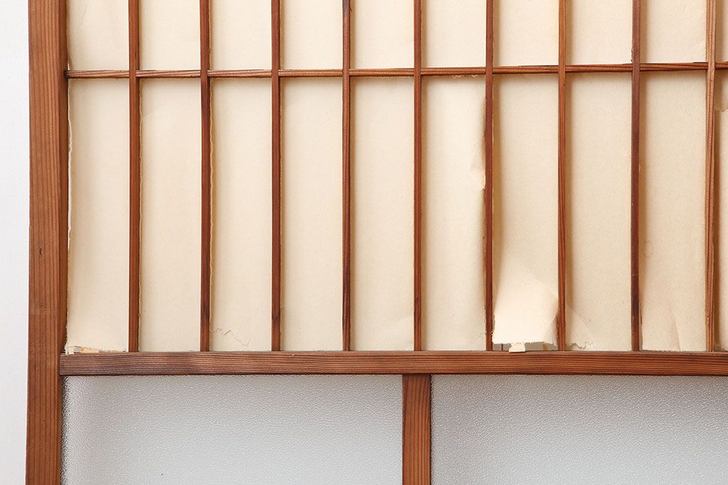 ヴィンテージ建具 　昭和中期　和レトロな雰囲気漂う障子戸4枚セット　(R-044768)