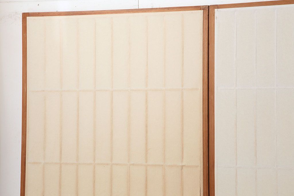 ヴィンテージ建具 　昭和中期　和レトロな雰囲気漂う障子戸4枚セット　(R-044768)