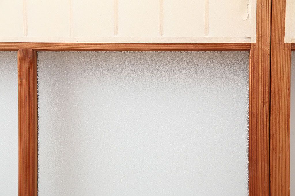 ヴィンテージ建具 　昭和中期　和レトロな雰囲気漂う障子戸4枚セット　(R-044768)
