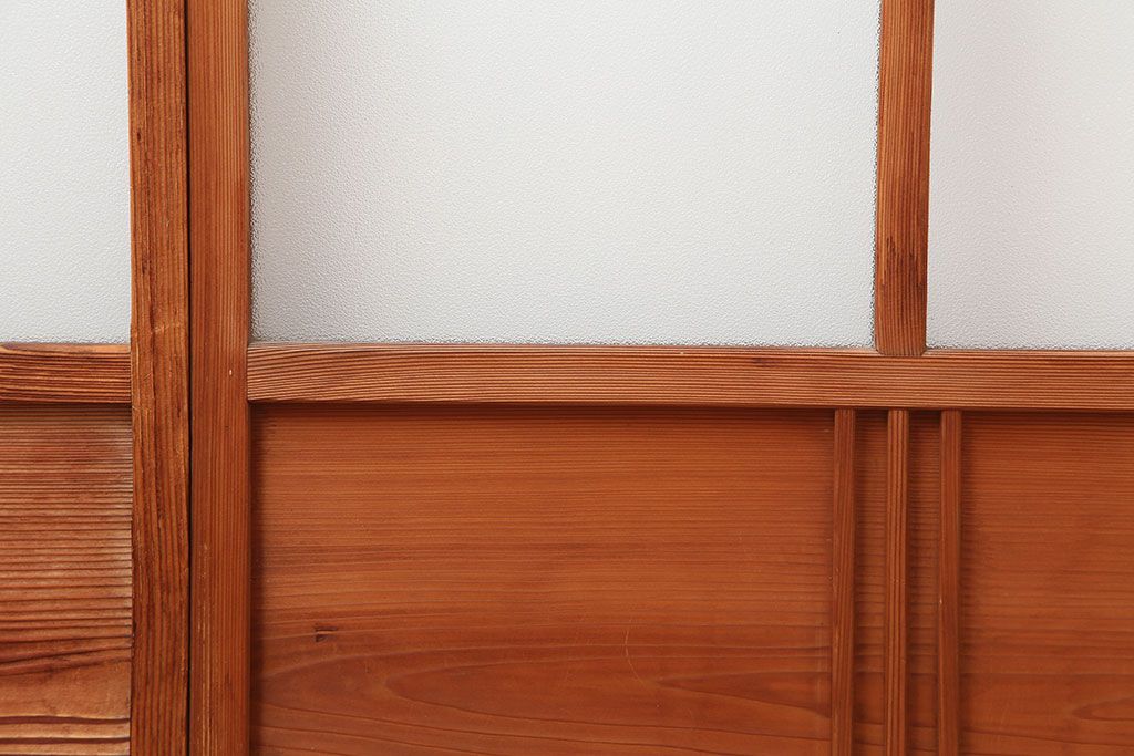 ヴィンテージ建具 　昭和中期　和レトロな雰囲気漂う障子戸4枚セット　(R-044768)