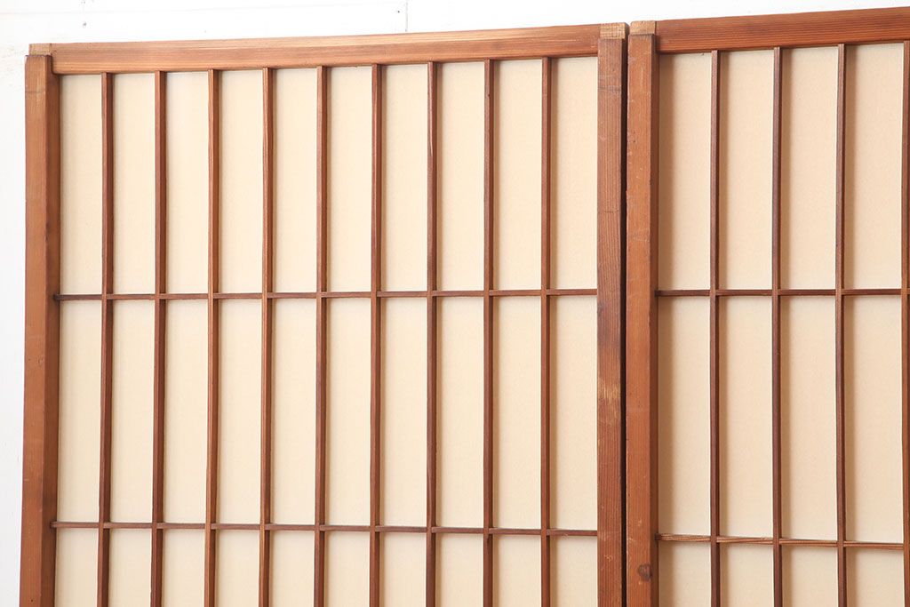 ヴィンテージ建具　昭和中期 　和レトロな雰囲気漂う障子戸4枚セット(R-044769)