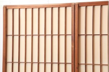 ヴィンテージ建具　昭和中期 　和レトロな雰囲気漂う障子戸4枚セット(R-044769)