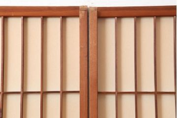 ヴィンテージ建具　昭和中期 　和レトロな雰囲気漂う障子戸4枚セット(R-044769)
