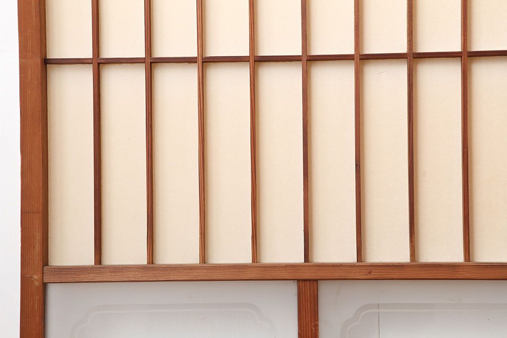 ヴィンテージ建具　昭和中期 　和レトロな雰囲気漂う障子戸4枚セット(R-044769)