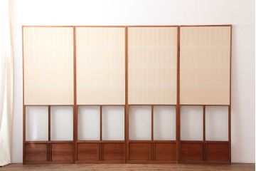 ヴィンテージ建具　昭和中期 　和レトロな雰囲気漂う障子戸4枚セット(R-044769)