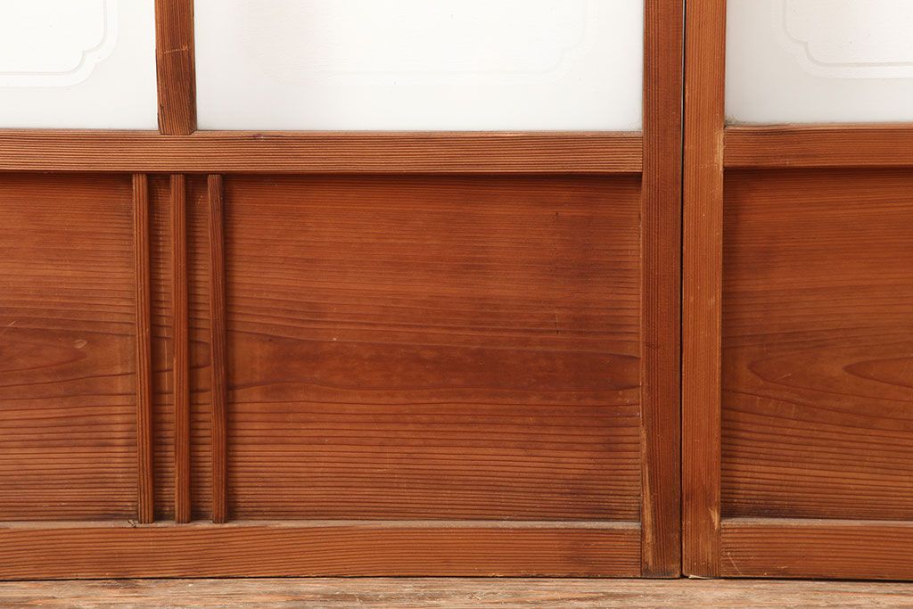 ヴィンテージ建具　昭和中期 　和レトロな雰囲気漂う障子戸4枚セット(R-044769)