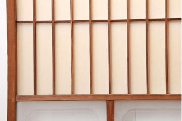 アンティーク建具 　和レトロな雰囲気漂う障子戸4枚セット(引き戸、建具)(R-044769)