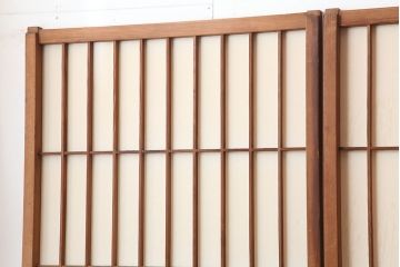 ヴィンテージ建具　昭和中期　和レトロな雰囲気漂う障子戸4枚セット　(R-044770)