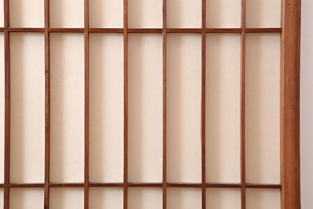 ヴィンテージ建具　昭和中期　和レトロな雰囲気漂う障子戸4枚セット　(R-044770)