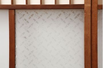 ヴィンテージ建具　昭和中期　和レトロな雰囲気漂う障子戸4枚セット　(R-044770)