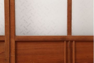 ヴィンテージ建具　昭和中期　和レトロな雰囲気漂う障子戸4枚セット　(R-044770)