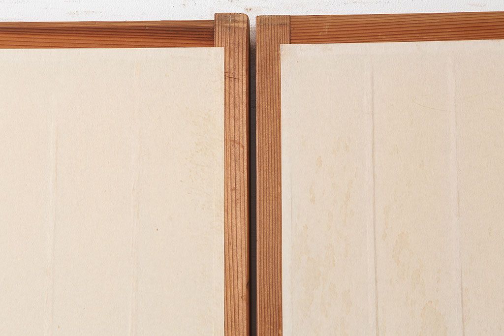 ヴィンテージ建具　昭和中期　和レトロな雰囲気漂う障子戸4枚セット　(R-044770)