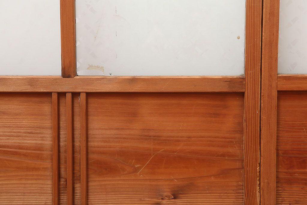 ヴィンテージ建具　昭和中期　和レトロな雰囲気漂う障子戸4枚セット　(R-044770)