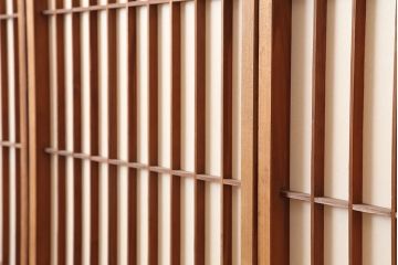 アンティーク建具 　和レトロな雰囲気漂う障子戸4枚セット(引き戸、建具)(R-044770)
