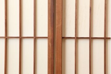 アンティーク建具 　和レトロな雰囲気漂う障子戸4枚セット(引き戸、建具)(R-044770)