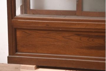 アンティーク家具　大正ロマン　栓材　クラシカルな雰囲気漂うガラスケース(ショーケース、飾り棚、陳列棚)(R-044772)