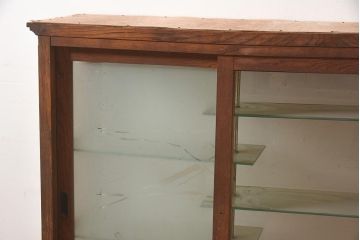 アンティーク家具　大正ロマン　栓材　クラシカルな雰囲気漂うガラスケース(ショーケース、飾り棚、陳列棚)(R-044772)