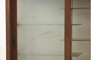 アンティーク家具　大正ロマン　栓材　クラシカルな雰囲気漂うガラスケース(ショーケース、飾り棚、陳列棚)(R-044772)