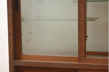 アンティーク家具　大正ロマン　栓材　クラシカルな雰囲気漂うガラスケース(ショーケース、飾り棚、陳列棚)(R-044772)