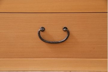 中古　美品　民芸家具　柄杓付き　網代仕上げ　優美な佇まいが魅力の置水屋(置き水屋、茶水屋、茶道具、煎茶棚、茶箪笥、戸棚)(R-044779)