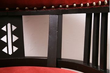 和製アンティーク　大正昭和初期　ナラ材　レトロ　大正ロマンな回転チェア(椅子、アームチェア、ドクターチェア)(R-044781)