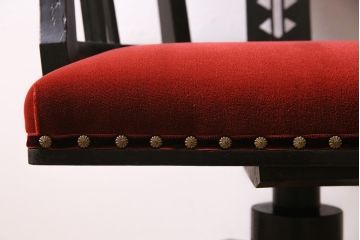 和製アンティーク　大正昭和初期　ナラ材　レトロ　大正ロマンな回転チェア(椅子、アームチェア、ドクターチェア)(R-044781)